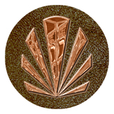 DAROUND 602 CP SH BR Copper Sunburst Shimmer Brown Background